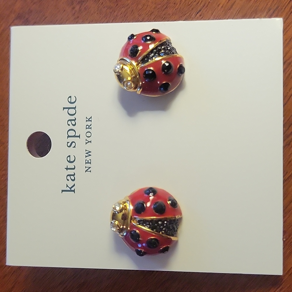 Kate Spade Little Ladybug earrings